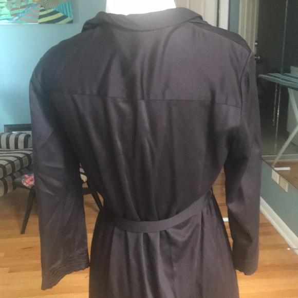EUC but wrinkles ELI TAHARI BLACK RUFFLE WRAPDRESS - Picture 7 of 8